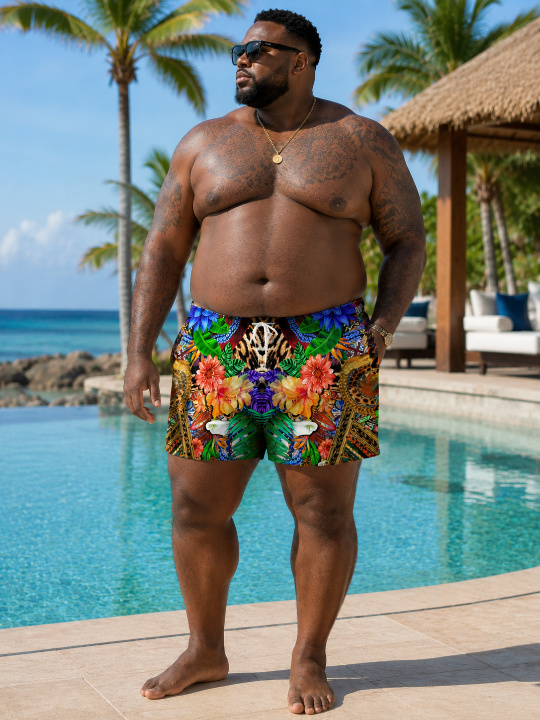 Sunset Mosaic Men's Swim Trunks