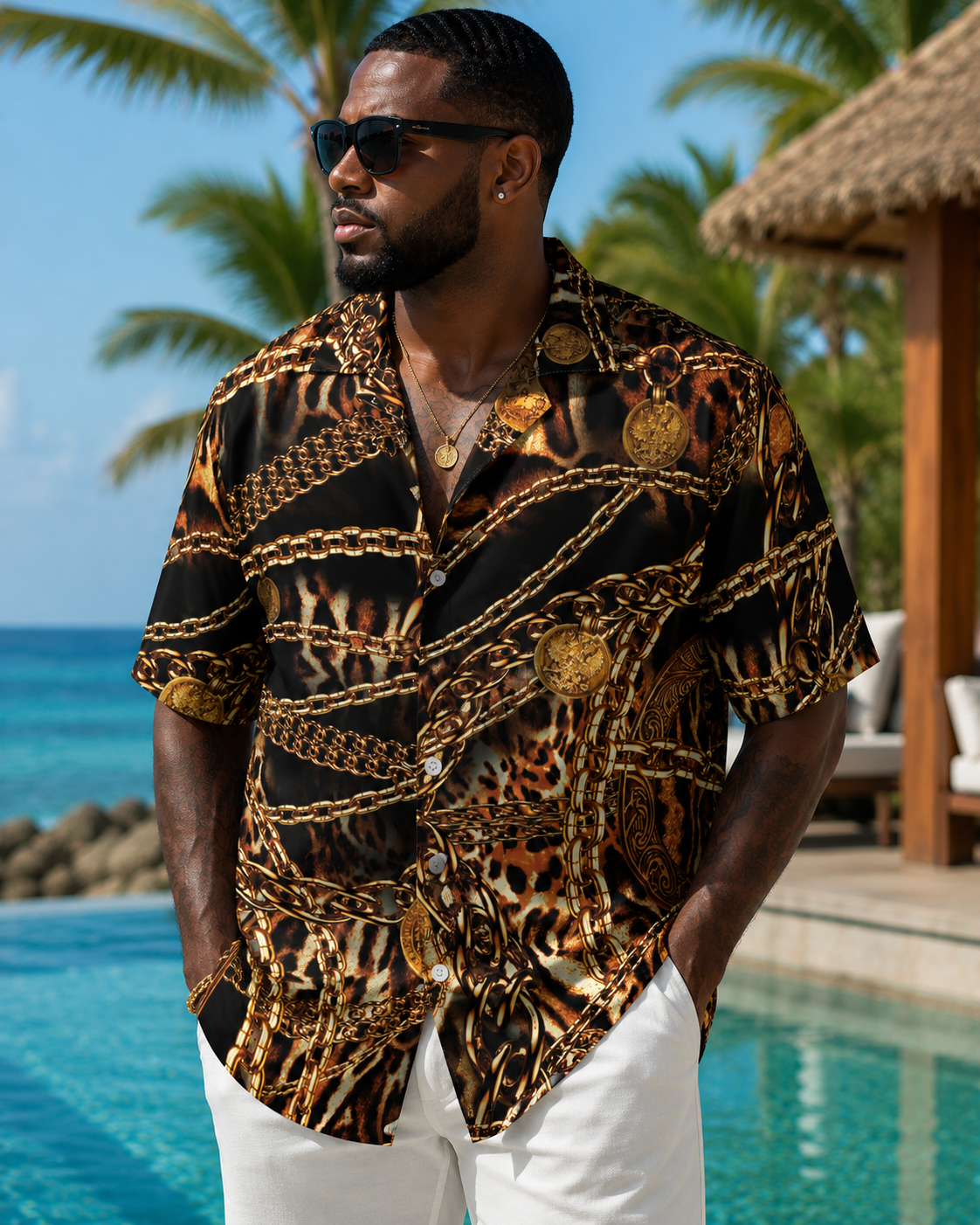 Luxe Legacy Resort Button-Up Shirt