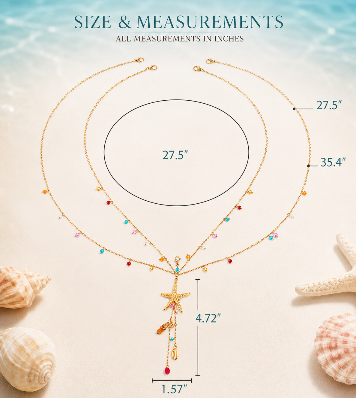 Coral Cascade Bikini Chains