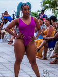 Nina Sharae | Purple | Monokini | One Piece |  Swimsuit | Plus-size Women's