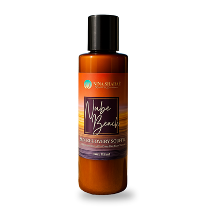 Nube Beach Sun Recovery Soufflé by Nina Sharae – After-Sun Body Lotion for Glowing Skin, Soothes, Hydrates & Restores, Lightweight Botanical Formula with Sea Moss & Manuka Honey – 4 oz