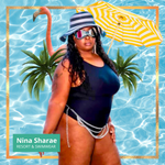 Nina Sharae Scoop Back with Strap  Shoulders| One Piece | Black | Plus Size Swimsuit
