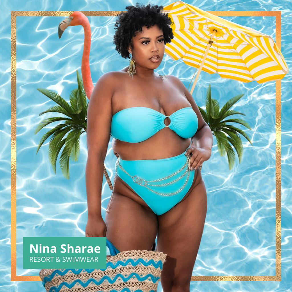 Two piece swimsuit for top chubby