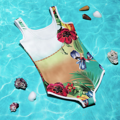 Nina Sharae | Kids Hawaiian Print Swimsuit | 2T - 6X