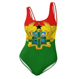 Nina Sharae Swimwear | Ghana Freedom & Justice One-Piece Swimsuit | Detty December