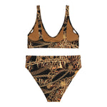 NINA SHARAE SWIMWEAR | BLACK, GOLD & CHAIN ANIMAL PRINT HIGH WAISTED BIKINI| PLUS-SIZE