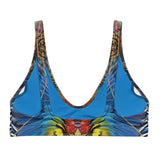 Nina Sharae Swimwear | Padded Tank Swimsuit Top - Red, Blue Tribal Chain Prints | Top Only