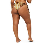 Nina Sharae Swimwear | Recycled String Bikini Bottom Only | Carmel Leopard Print