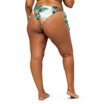 NINA SHARAE SWINWEAR | BIKINI BOTTOM ONLY- TROPICAL ORANGE MINT GREEN HAWAIIAN PRINT | PLUS SIZE