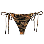 NINA SHARAE SWIMWEAR | RECYCLED STRING BIKINI BOTTOM ONLY | BLACK, GOLD & CHAIN ANIMAL PRINT