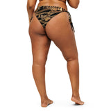 NINA SHARAE SWIMWEAR | RECYCLED STRING BIKINI BOTTOM ONLY | BLACK, GOLD & CHAIN ANIMAL PRINT