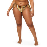 Nina Sharae Swimwear | Recycled String Bikini Bottom Only | Carmel Leopard Print