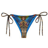 Nina Sharae Swimwear | Bikini Bottoms Swimsuit - Red, Blue Tribal Chain Prints | Bottoms only