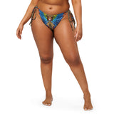 Nina Sharae Swimwear | Bikini Bottoms Swimsuit - Red, Blue Tribal Chain Prints | Bottoms only