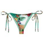 NINA SHARAE SWINWEAR | BIKINI BOTTOM ONLY- TROPICAL ORANGE MINT GREEN HAWAIIAN PRINT | PLUS SIZE