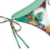 NINA SHARAE SWINWEAR | BIKINI BOTTOM ONLY- TROPICAL ORANGE MINT GREEN HAWAIIAN PRINT | PLUS SIZE