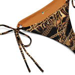 NINA SHARAE SWIMWEAR | RECYCLED STRING BIKINI BOTTOM ONLY | BLACK, GOLD & CHAIN ANIMAL PRINT