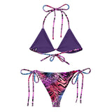 Nina Sharae Swimwear | MultiColor Purple, Pink & Blue Zebra Leopard Print Bikini | Plus-Size