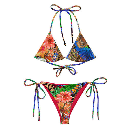 Nina Sharae Swimwear | Wild Tribal Print Flower Bikini - Plus Size