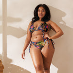 Nina Sharae Swimwear | Multicolor Purple Feather Print Bikini - Plus Size