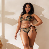 NINA SHARAE SWIMWEAR | RECYCLED STRING BIKINI | BLACK, GOLD AND CHAIN ANIMAL PRINT