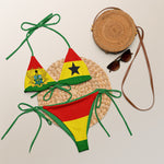 Ghana Flag Bikini - Freedom & Star Swimsuit | Detty December Recycled String Bikini