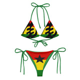 Nina Sharae Swimwear | Ghana Gye Nyame - Except for God Bikini Recycled String Bikini | Detty December