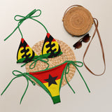 Nina Sharae Swimwear | Ghana Gye Nyame - Except for God Bikini Recycled String Bikini | Detty December