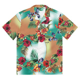 Nina Sharae Swimwear | Men's Tropical Hawaiian Orange Print Button Shirt | Short Only