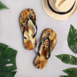 Nina Sharae Swimwear | Beach Flip Flop Shower Shoes | Carmel Leopard Print