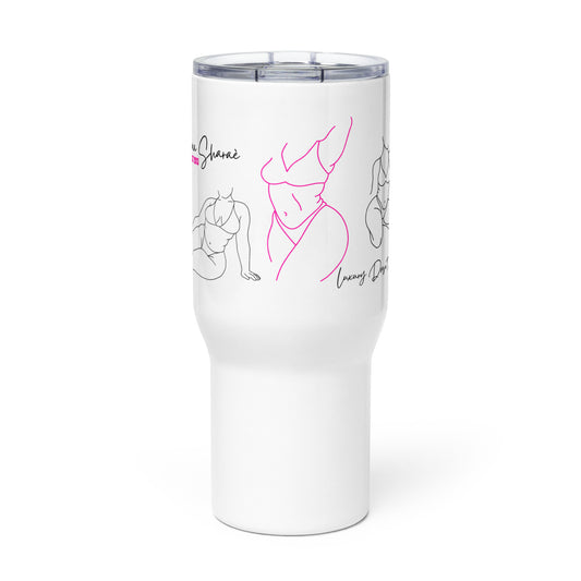 Nina Sharae Thick Pink 25 oz Travel Mug with a Handle | Stanley Cup Yeti