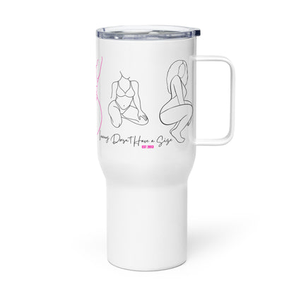 Nina Sharae Thick Pink 25 oz Travel Mug with a Handle | Stanley Cup Yeti