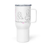 Nina Sharae Thick Pink 25 oz Travel Mug with a Handle | Stanley Cup Yeti