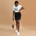 Nina Sharae Passport, Good Vibes , Being Fat & Fabulous T-SHIRT |  WOMEN'S UNISEX | WHITE SHIRT BLACK WORDS